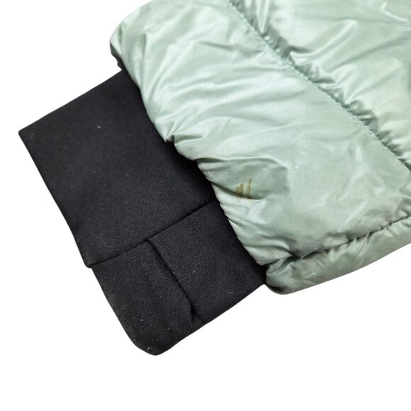 BCBG MAXAZRIA Puffer Jacket Womens Large Hooded Green Light Weight Down Filled - Picture 3 of 12